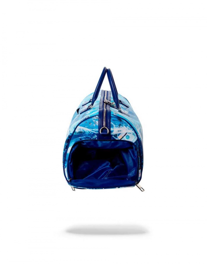 Sprayground Bag THE SHARK OF WALL STREET DUFFLE Blue | ZWOUK2305