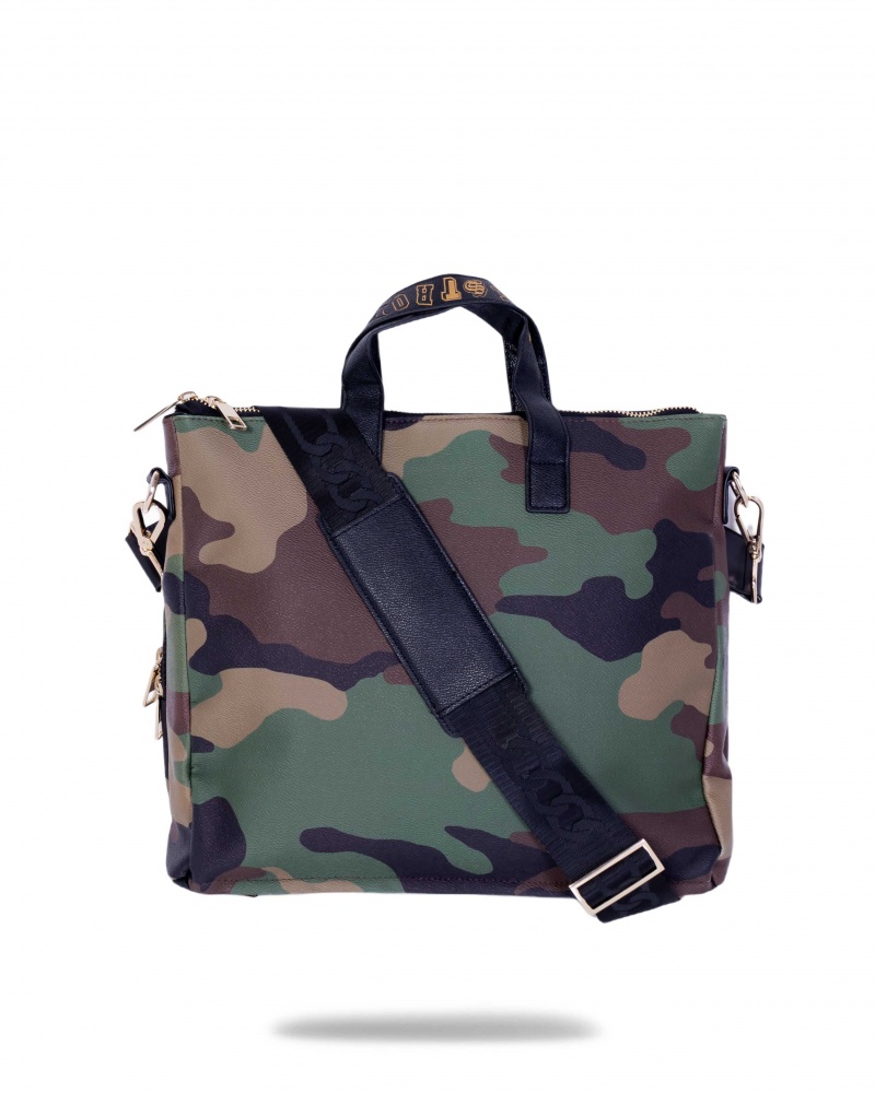 Sprayground Bag TRAVELCASE PVC SHARK Camo Brown | OIJDU7586