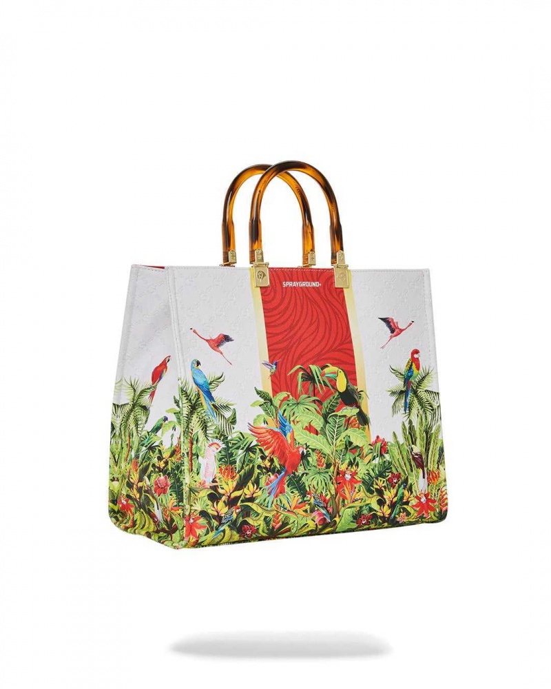 Sprayground Bag TREE TOPS TORTUGA TOTE White | GSAEW2305