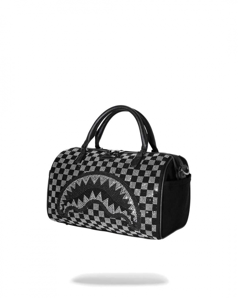 Sprayground Bag TRINITY CHECKERED MINI DUFFLE Black | JIQCN9387