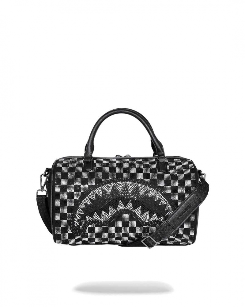 Sprayground Bag TRINITY CHECKERED MINI DUFFLE Black | JIQCN9387