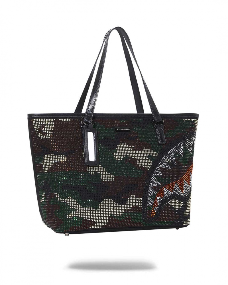 Sprayground Bag TRINITY TOTE Camo Green | IRMNU9624