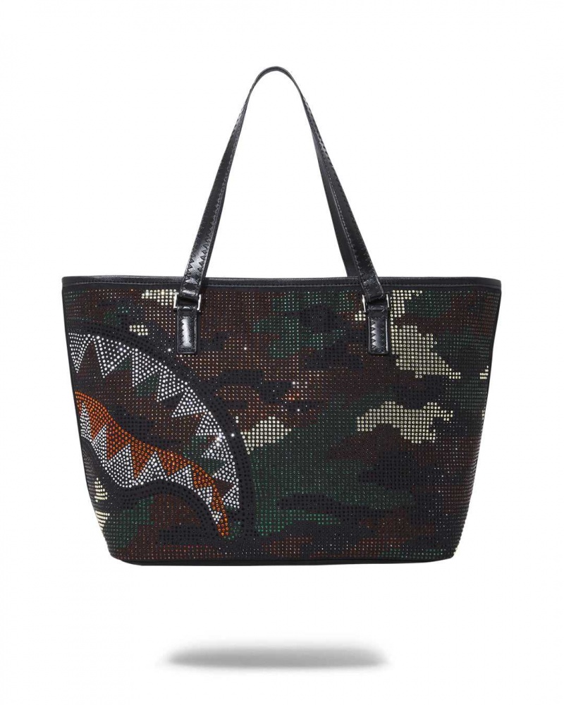 Sprayground Bag TRINITY TOTE Camo Green | IRMNU9624