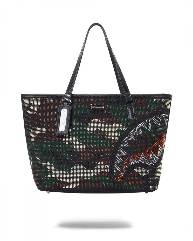 Sprayground Bag TRINITY TOTE Camo Green | IRMNU9624