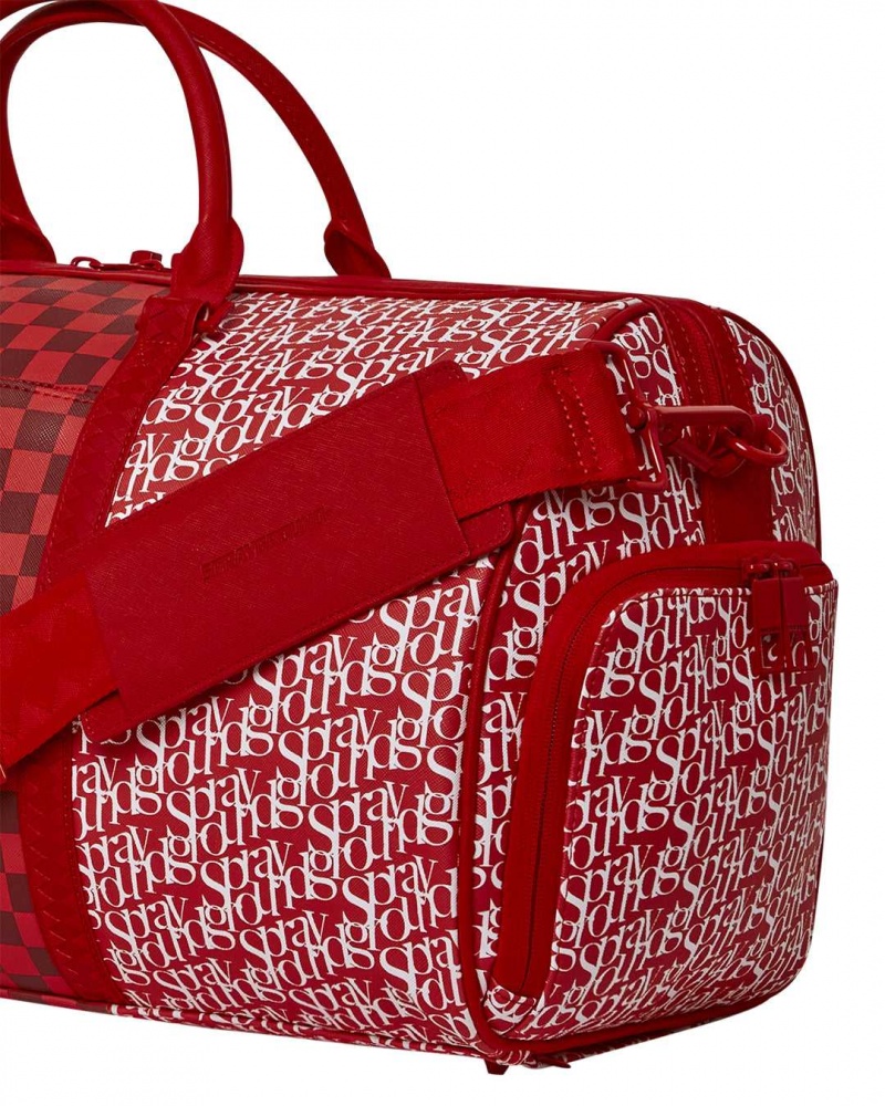 Sprayground Bag TRI SPLIT DUFFLE Red | UJHQD9287