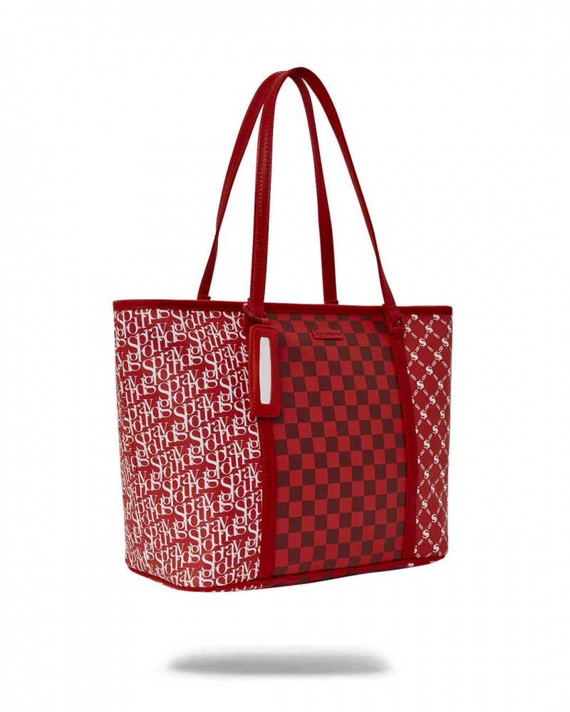 Sprayground Bag TRI SPLIT TOTE Red | BIXSM9312