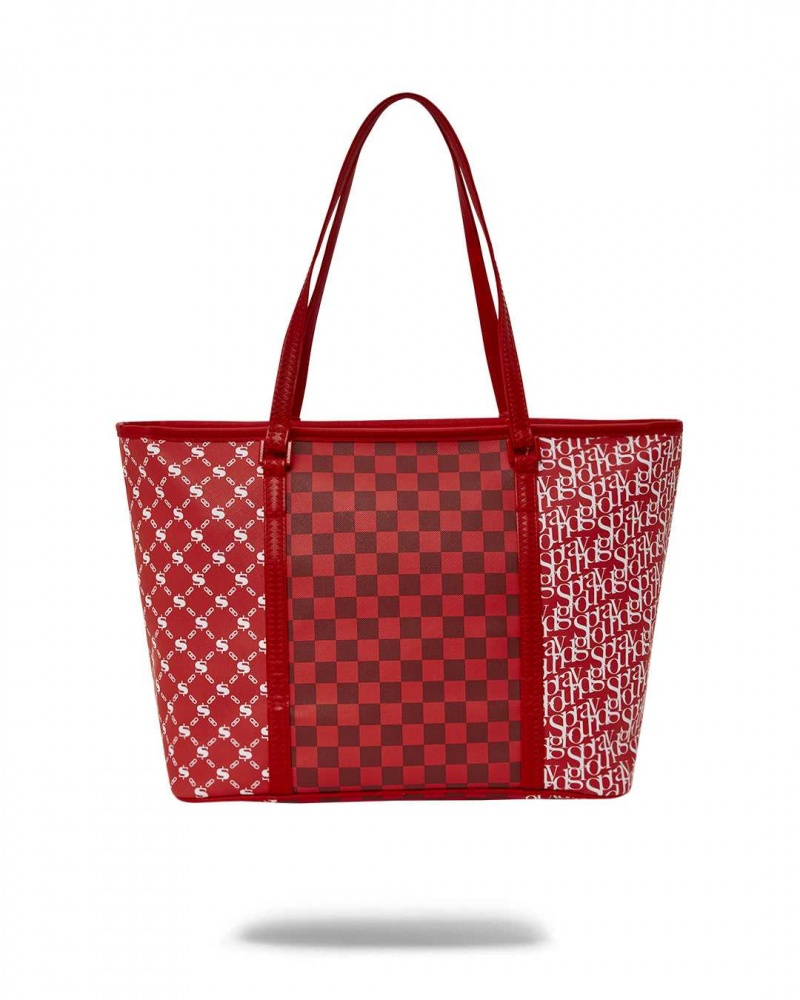 Sprayground Bag TRI SPLIT TOTE Red | BIXSM9312