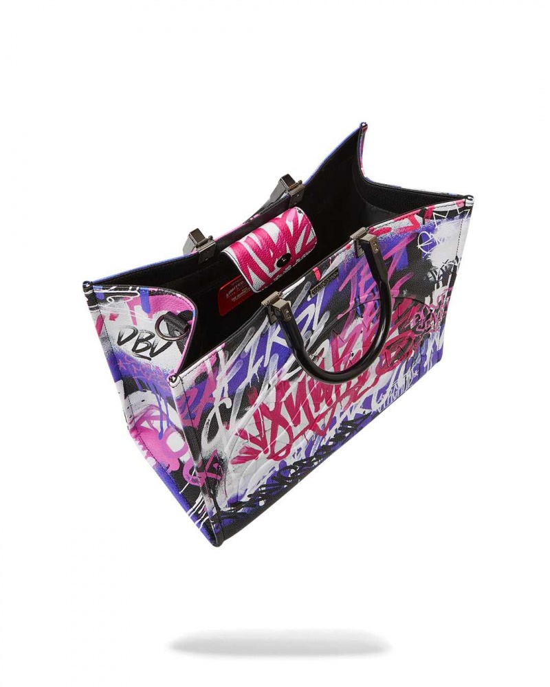 Sprayground Bag VANDAL COUTURE TOTE Purple | JRCXS9235