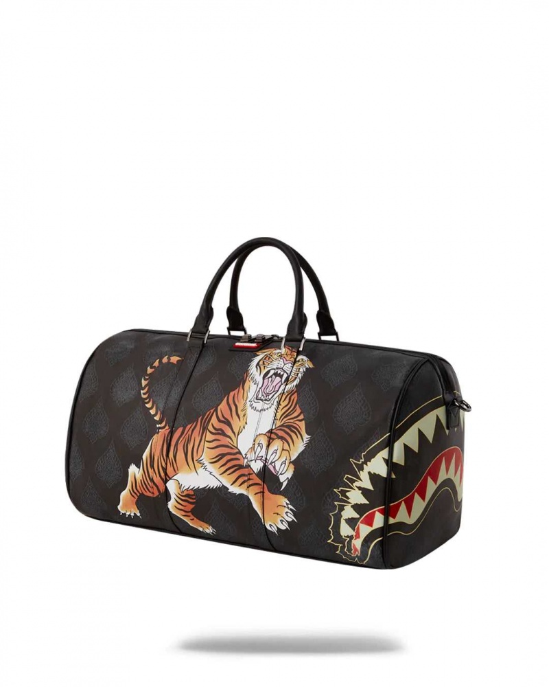 Sprayground Bag YEAR OF THE TIGER DUFFLE Black | EJZPF2176