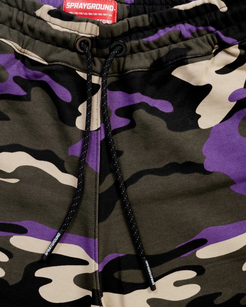 Sprayground Bermuda SHORTS Purple Camo Purple | RGSMJ6158