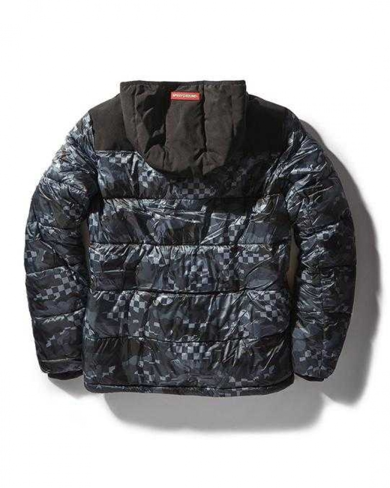 Sprayground Down Jacket 3 AM DOWN Grey | PBEUG0328