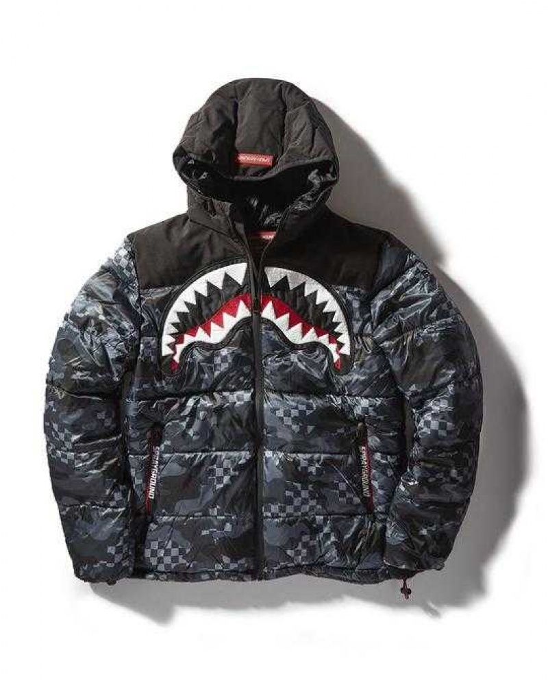 Sprayground Down Jacket 3 AM DOWN Grey | PBEUG0328