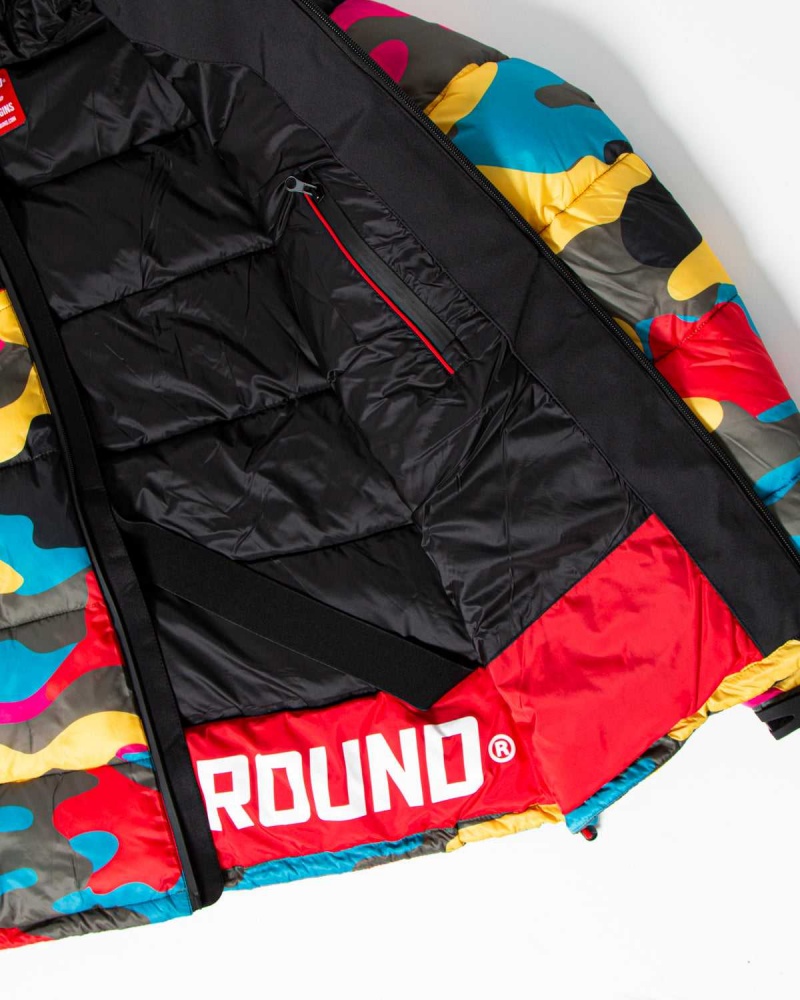 Sprayground Down Jacket SG TYEDYE Camo Yellow | ZIWOA7938