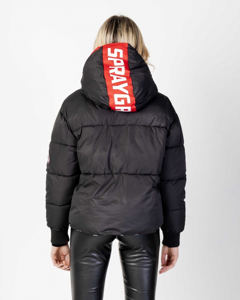 Sprayground Down jacket CROP DOWN JACKET Black | ABHNG0924