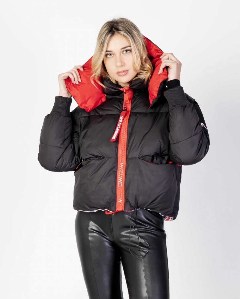 Sprayground Down jacket CROP DOWN JACKET Black | ABHNG0924