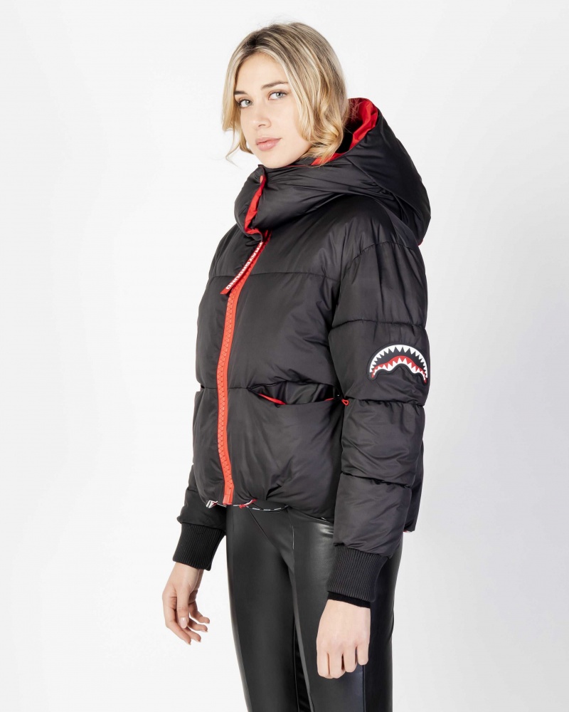 Sprayground Down jacket CROP DOWN JACKET Black | ABHNG0924