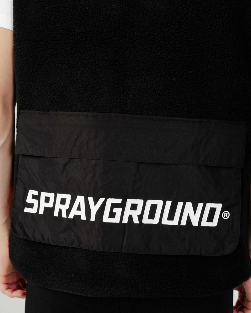 Sprayground Gilets GILET TEDDY Black | OYBRK0367