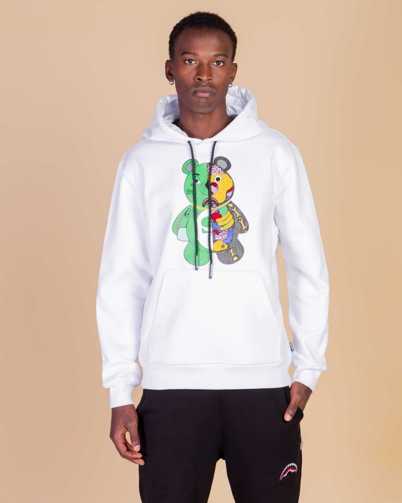 Sprayground Hoodie ANATOMY BEAR HOODIE White | OGRKL9642