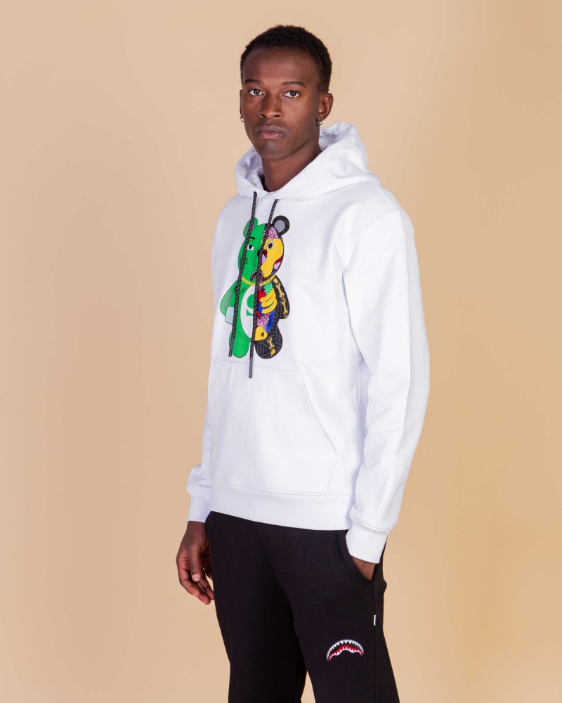 Sprayground Hoodie ANATOMY BEAR HOODIE White | OGRKL9642