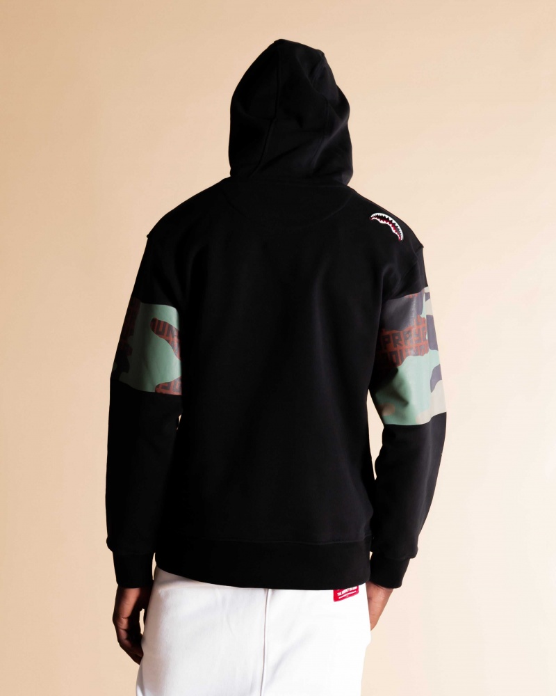 Sprayground Hoodie ANDRE SPRAYGROUND HOODIE Camo Black | RMFZI7586