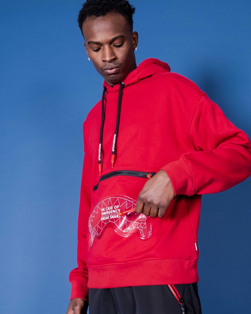 Sprayground Hoodie BREAK THE SHARK Red | YOTRX9675