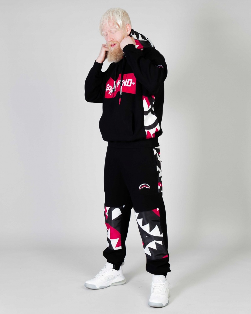 Sprayground Hoodie CRUMPLED Black | FNDWR7058