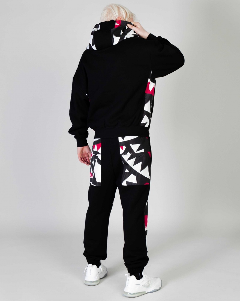 Sprayground Hoodie CRUMPLED Black | FNDWR7058