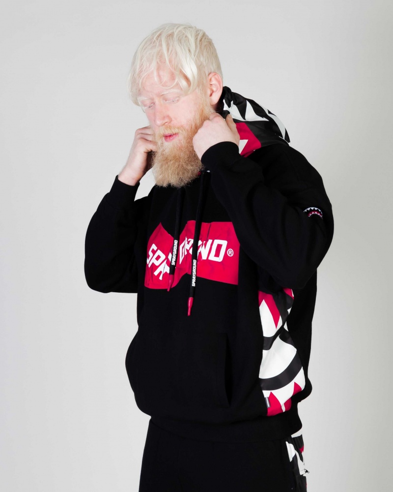 Sprayground Hoodie CRUMPLED Black | FNDWR7058