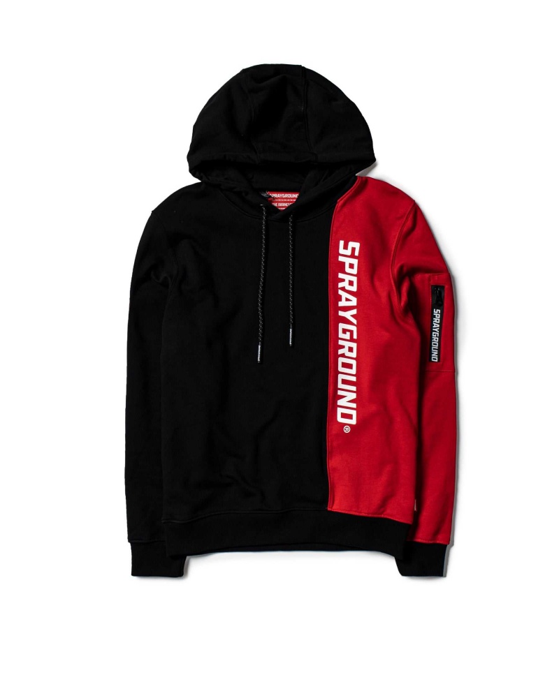 Sprayground Hoodie DE LATO HOODIE Red Black | BSLQC0265