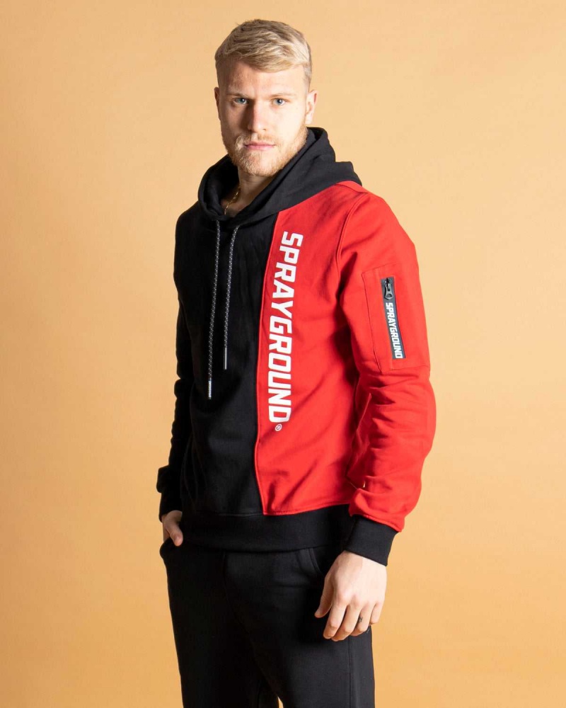 Sprayground Hoodie DE LATO HOODIE Red Black | BSLQC0265