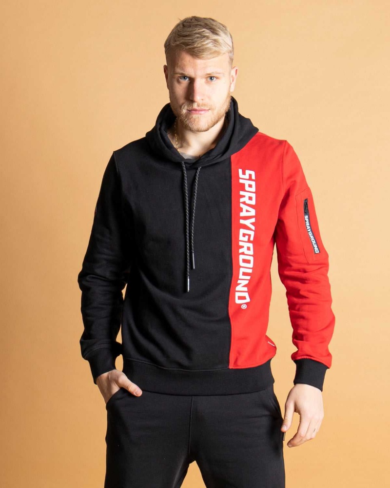 Sprayground Hoodie DE LATO HOODIE Red Black | BSLQC0265