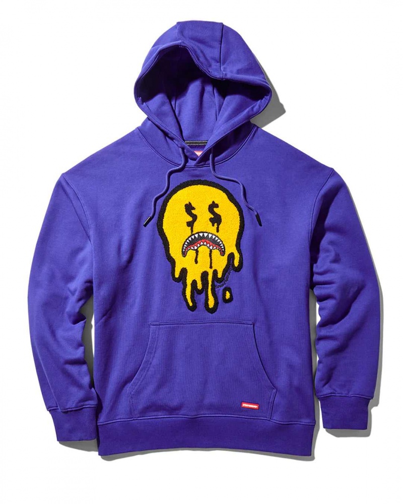 Sprayground Hoodie DRIP SHARK SMILEY HOODIE Blue | SEPFT4586