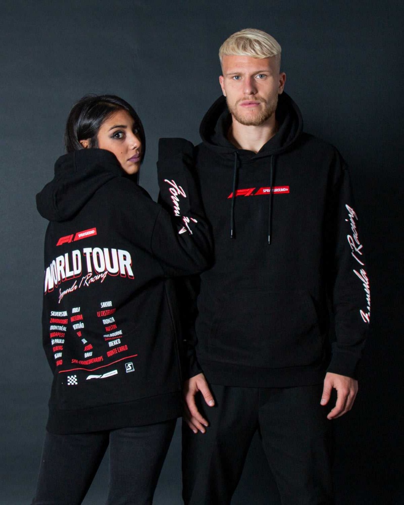 Sprayground Hoodie FORMULA 1 WORLD TOUR HOODY Black | HNRKU9852