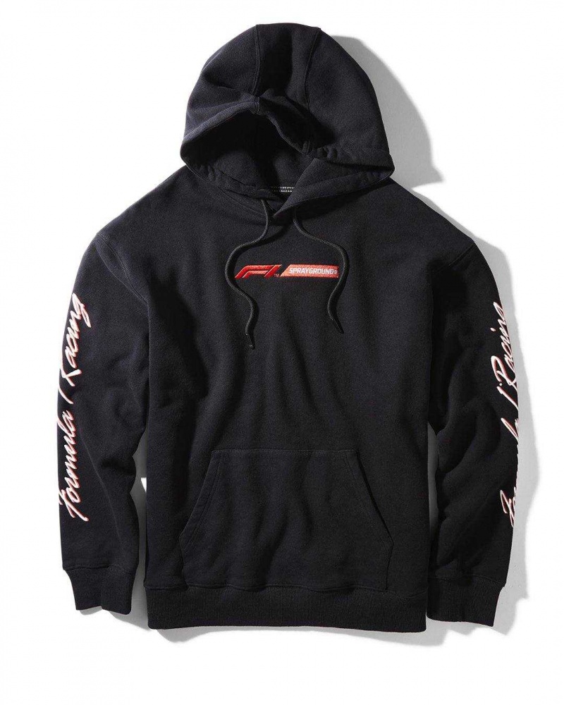 Sprayground Hoodie FORMULA 1 WORLD TOUR HOODY Black | HNRKU9852