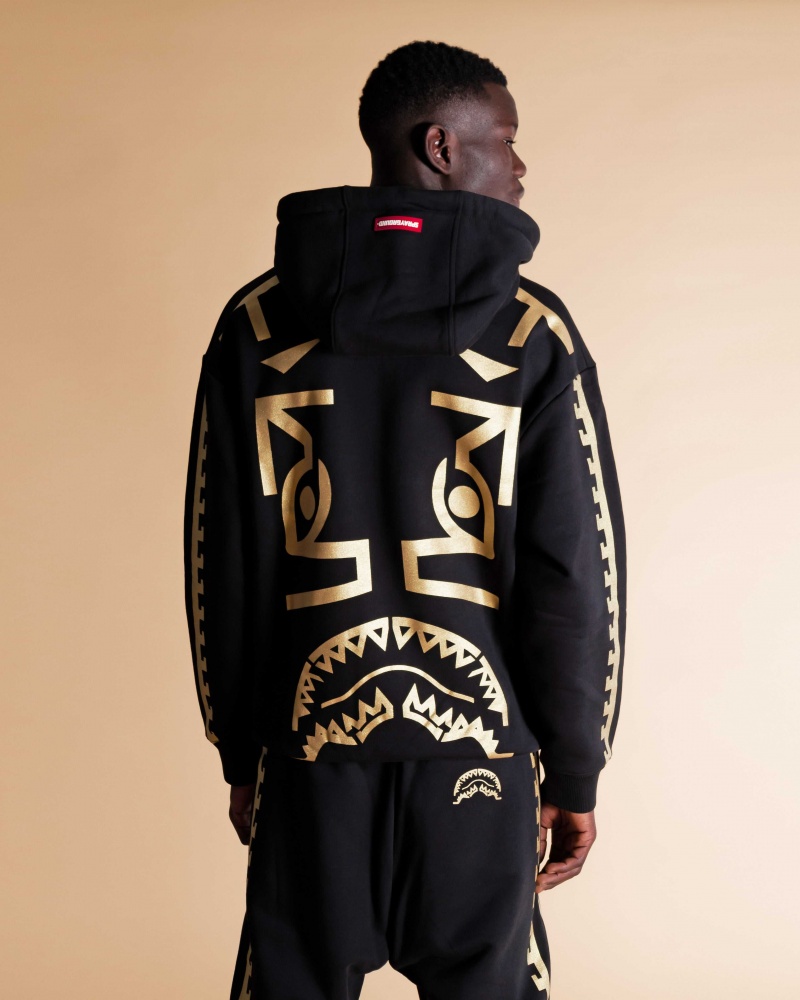 Sprayground Hoodie GOLDEN A.I Black | QUBKS8324