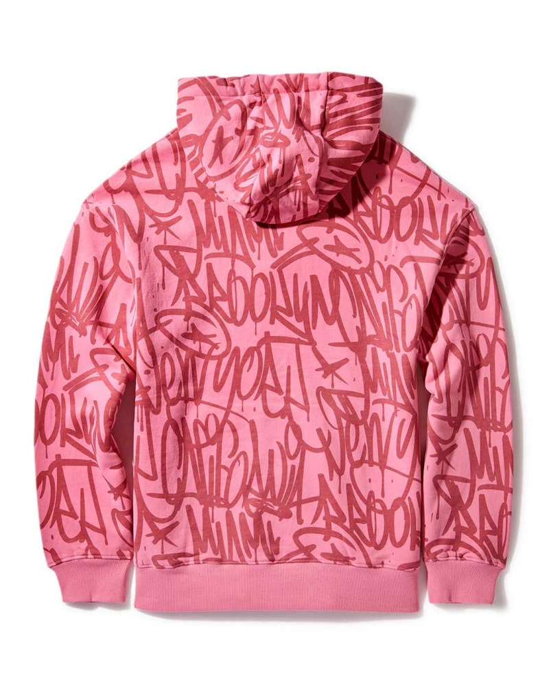 Sprayground Hoodie GRAFFITI HOODIE PULLOVER Pink | UGKJM1974