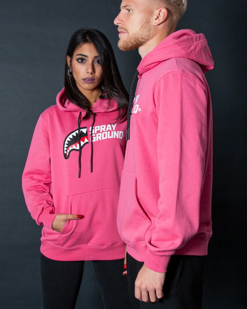 Sprayground Hoodie HALF LOGO HOODIE Pink | UETIP7135