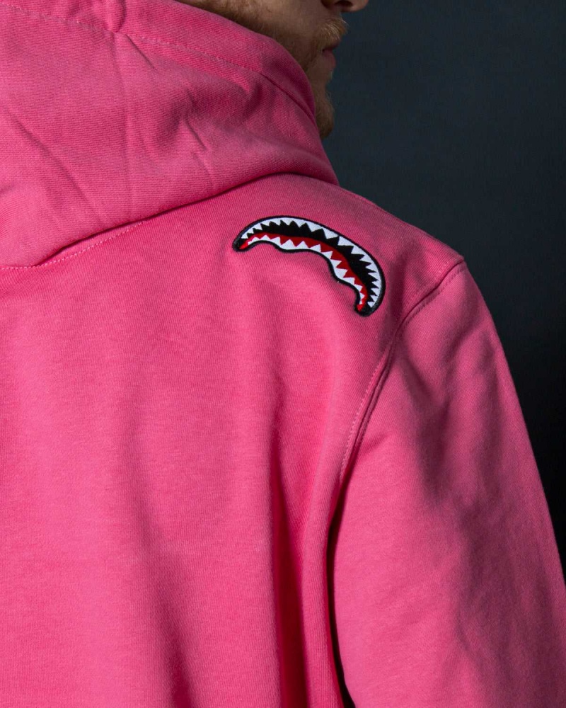 Sprayground Hoodie HALF LOGO HOODIE Pink | UETIP7135