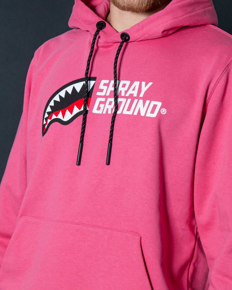 Sprayground Hoodie HALF LOGO HOODIE Pink | UETIP7135