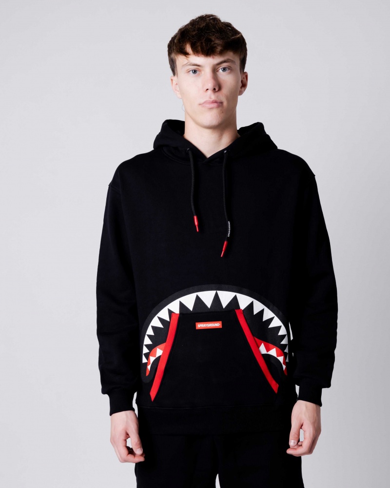 Sprayground Hoodie HIDDEN SHARK Black | LSCAI9610