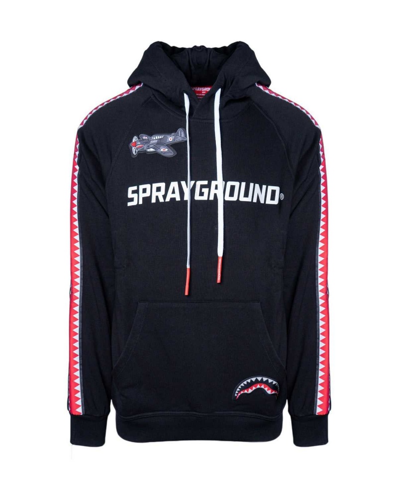 Sprayground Hoodie LOGO AEREO Black | VEFJD3728