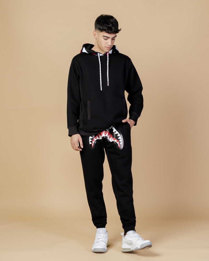 Sprayground Hoodie LOGO CAP HOODIE Black | EPFDI3105