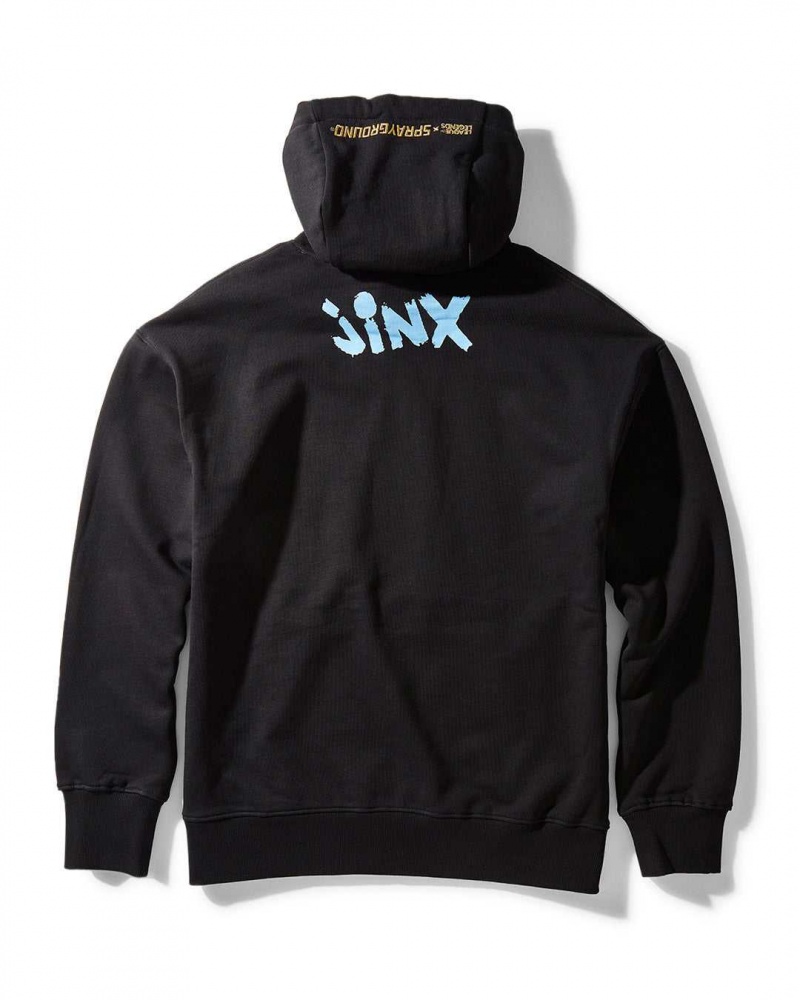 Sprayground Hoodie LOL JINX FIRE HOODIE Black | EZUNH8436