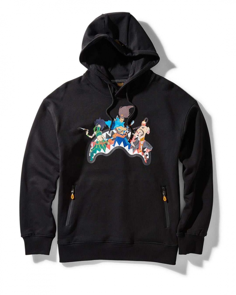 Sprayground Hoodie LOL YASOU-LEE SIN-AKALI HOODIE Black | SPZJF6705