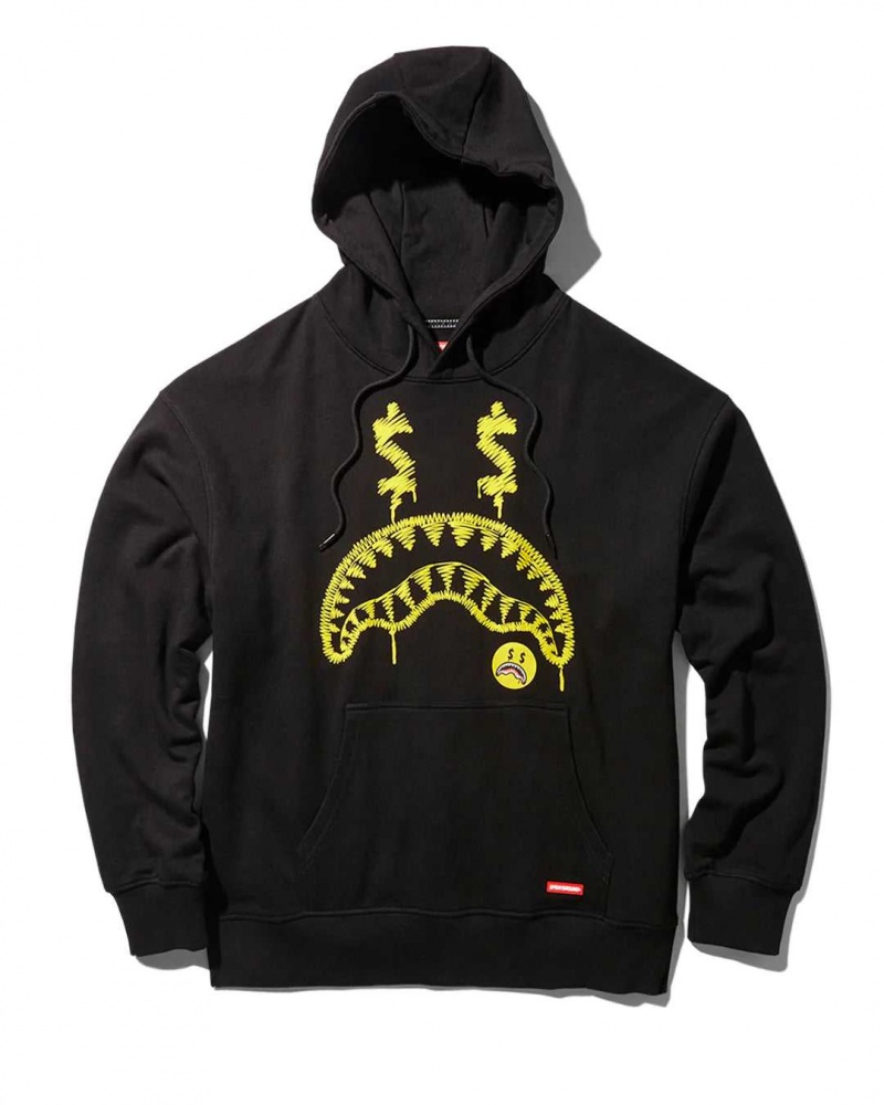 Sprayground Hoodie MONEY SCRIBBLES HOODIE PULLOVER Black | LBHUC7642