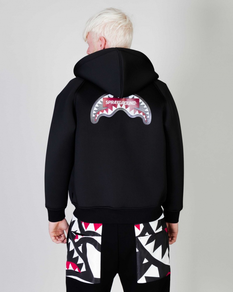 Sprayground Hoodie SG IN MY TEETH SCUBA FULLZIP Black | VPYIS2736