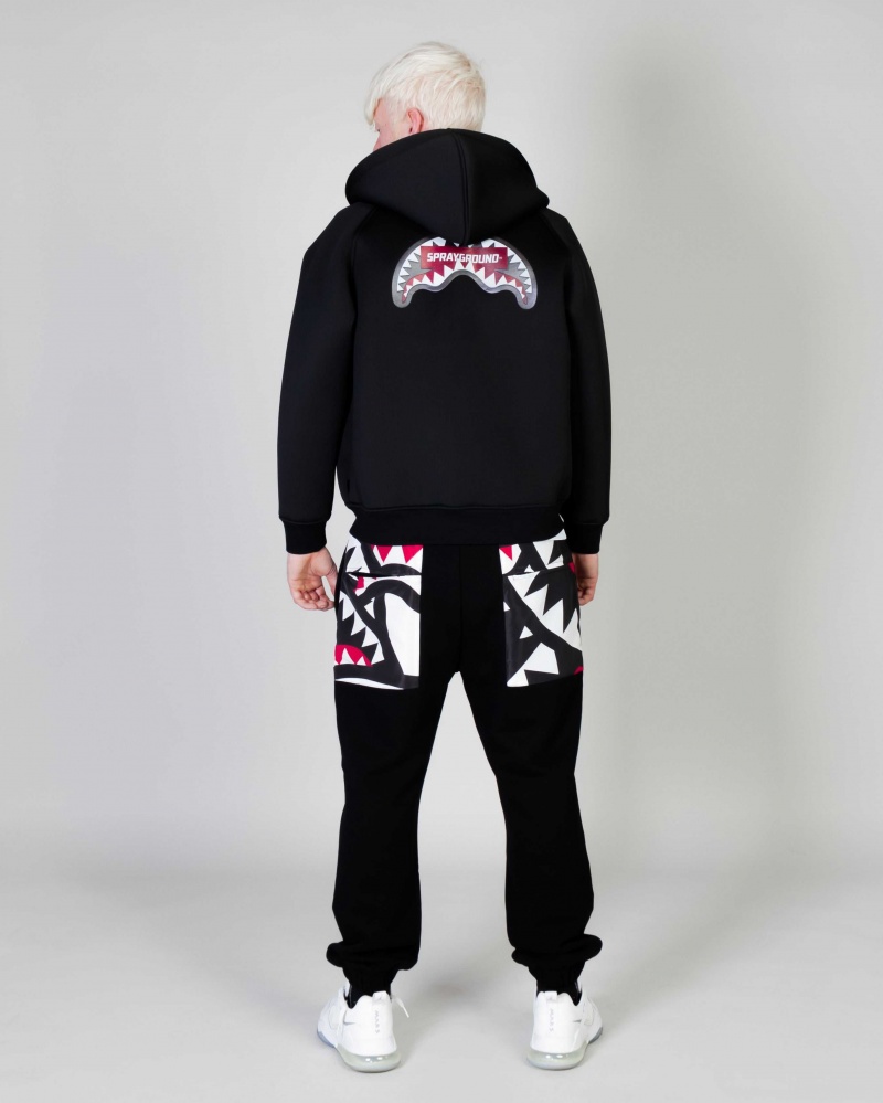 Sprayground Hoodie SG IN MY TEETH SCUBA FULLZIP Black | VPYIS2736