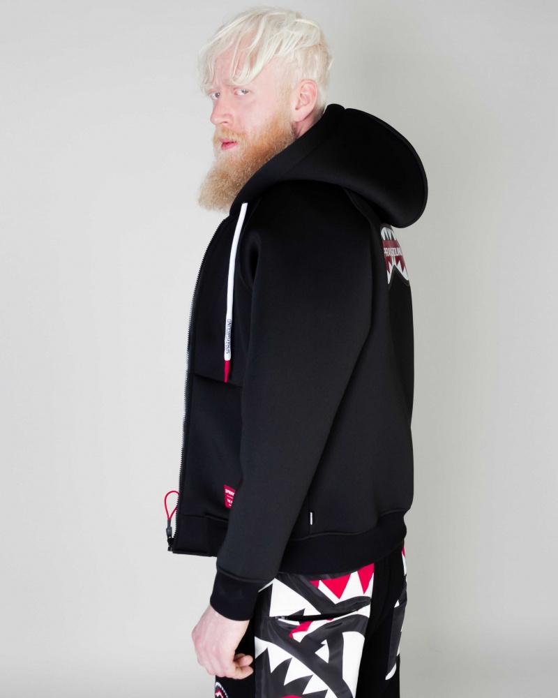 Sprayground Hoodie SG IN MY TEETH SCUBA FULLZIP Black | VPYIS2736