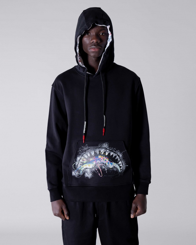 Sprayground Hoodie SPLATS HOODIE Black | ACTKX0869