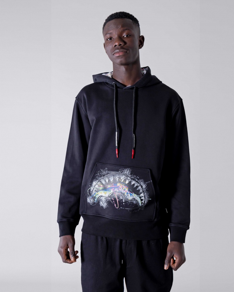 Sprayground Hoodie SPLATS HOODIE Black | ACTKX0869